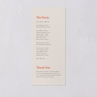 Groovy Lines Wedding Programs Coral Pink Signature