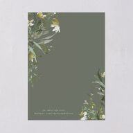 Gilded Greenery Save The Date Cards Gold Deep Olive Signature smooth Blank No Standard