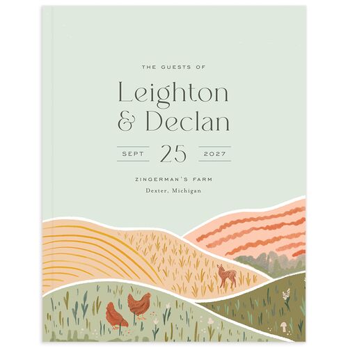 Rolling Hills Guest Books Golden Green