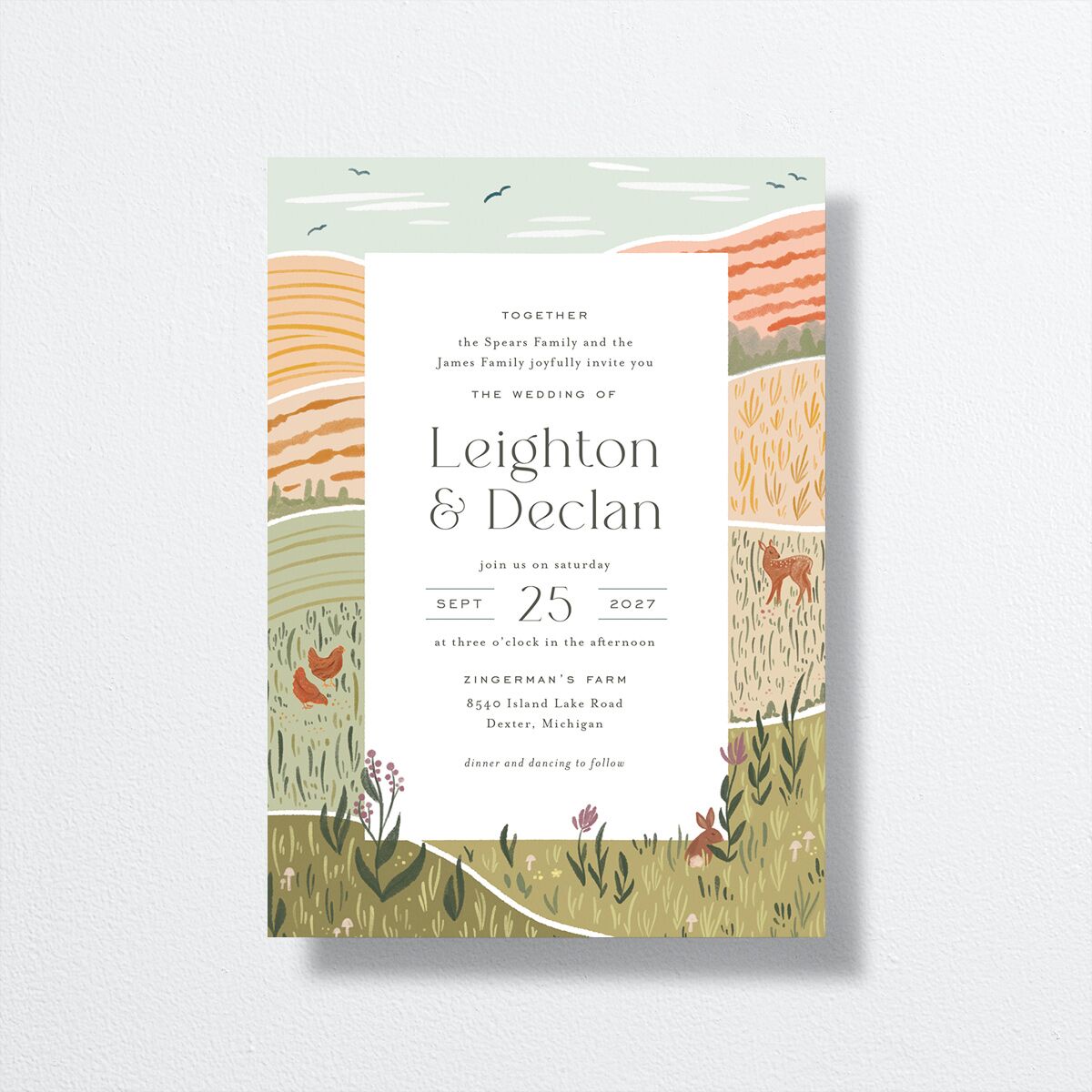 Rolling Hills Wedding Invitations — view 2