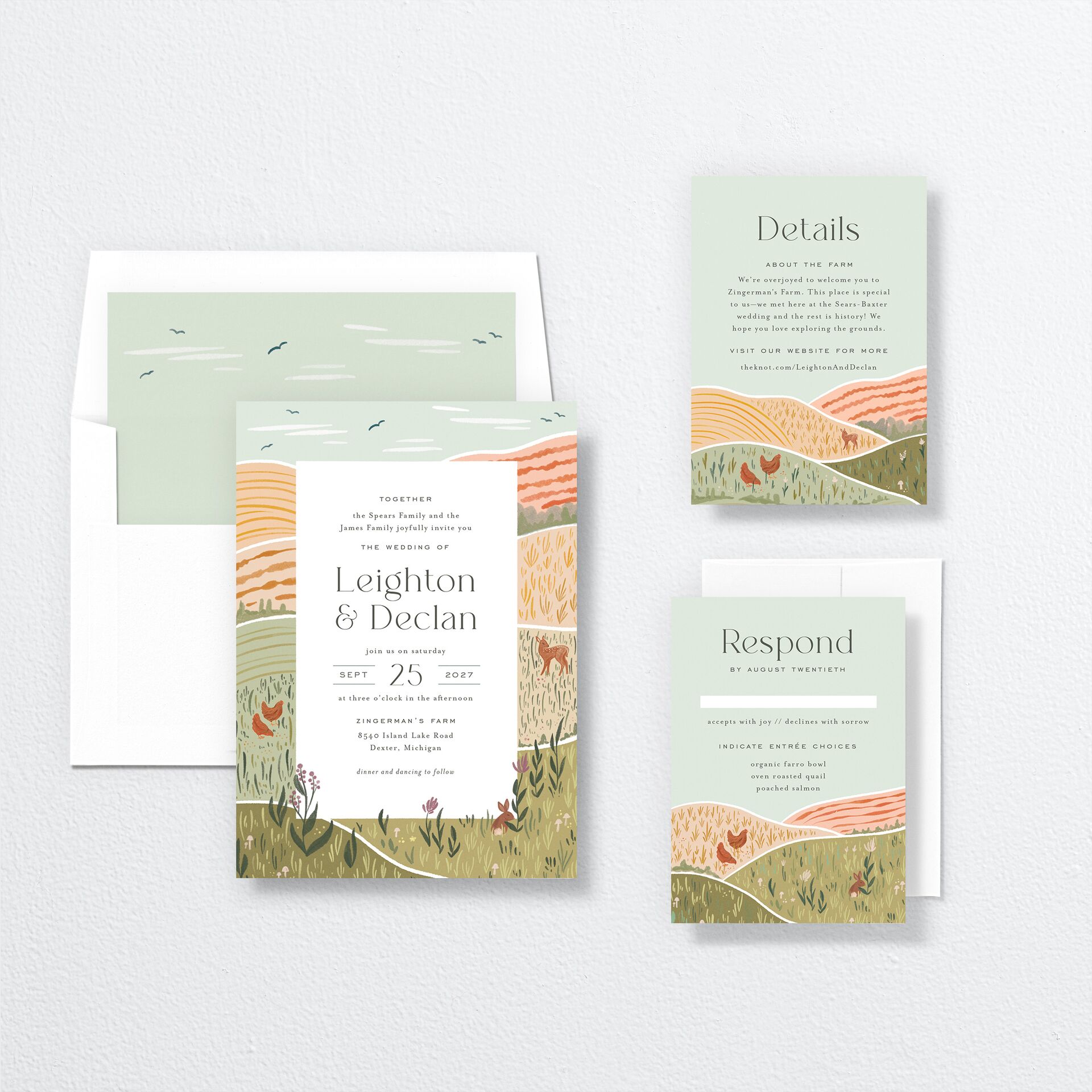 Rolling Hills Wedding Invitations — view 4
