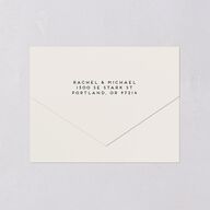 Vintage Art Deco Photo All-in-One Wedding Invitations Off-White Signature Light Both Recipient and Return Addresses No