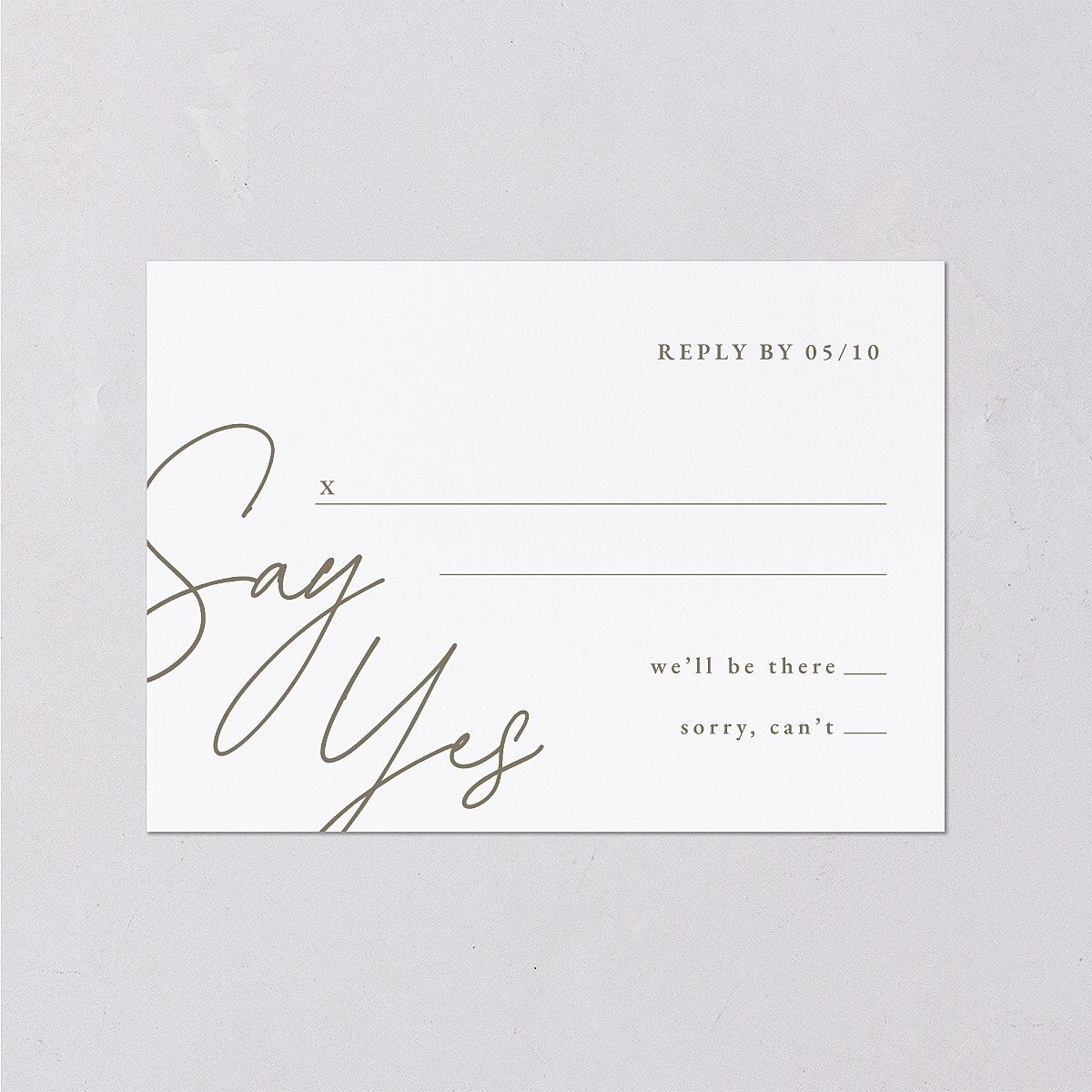 Corner Date Wedding Response Cards Pure White Signature Standard