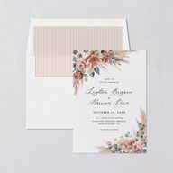 Pampas and Eucalyptus Floral Envelope Liners Desert Rose Standard