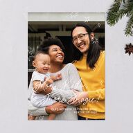 More Kids More Magic Hand Drawn Starry Photo Holiday Cards Cream Signature Blank Portrait  Standard