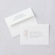 Glistening Garden Rehearsal Dinner Invitations Linen Signature Blank Standard