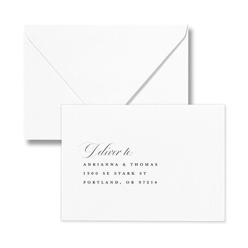 Classic Capture Response Card Euro Envelopes White Midnight Return Address Luxe