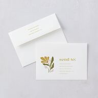Flower Market Wedding Invitations Gold Signature Blank No Standard