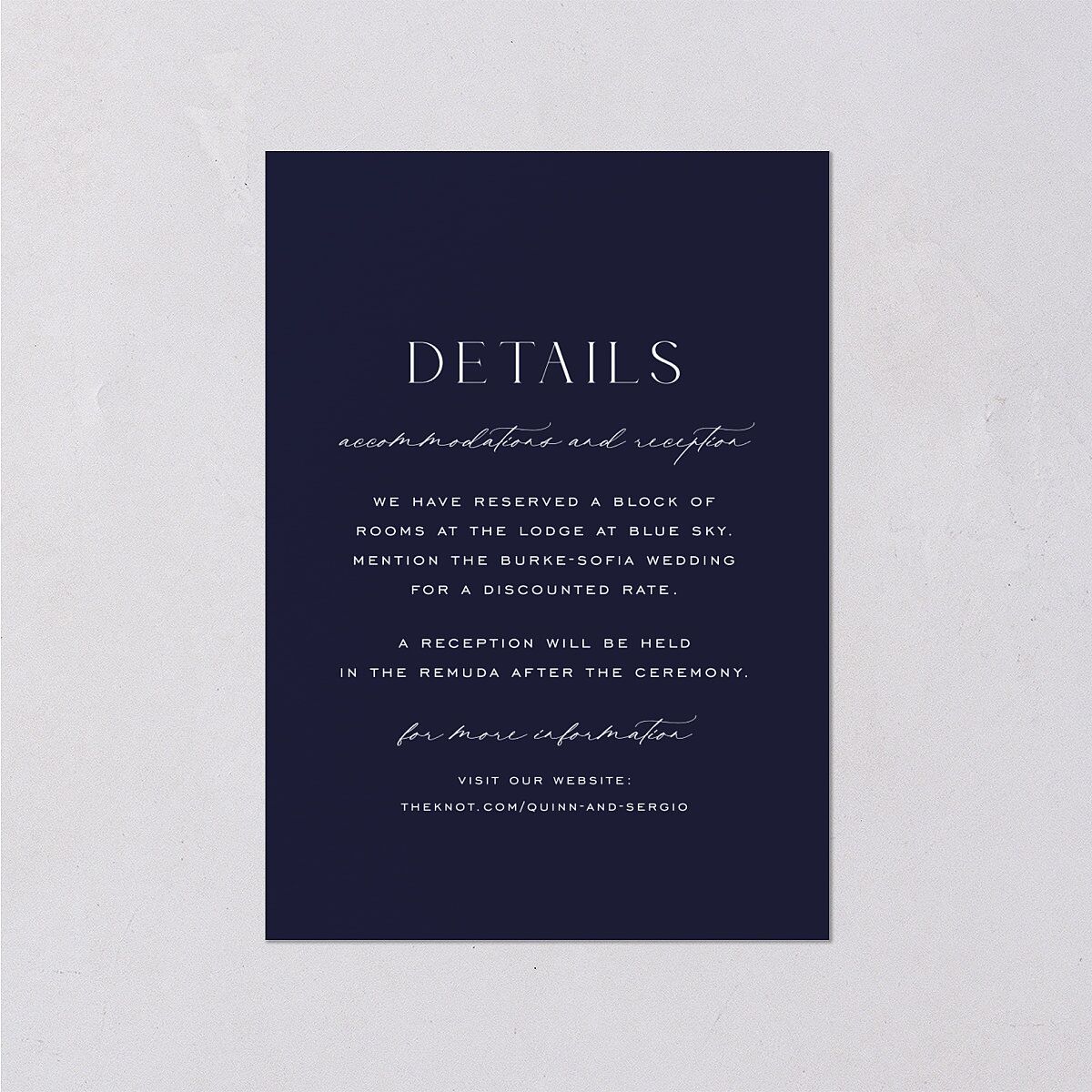 Celestial Arch Wedding Enclosure Cards — view 1