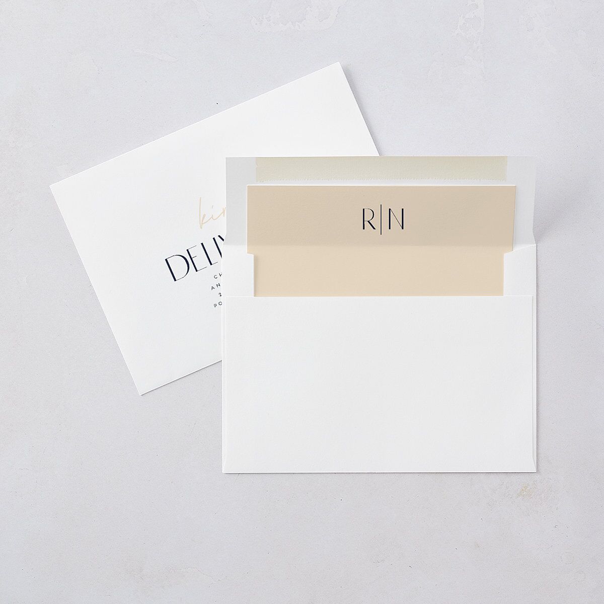 Headline Wedding Invitations Navy Signature Blank No