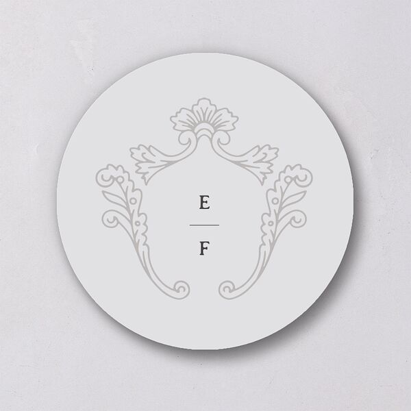 Baroque Border Wedding Stickers Pure White Sticker