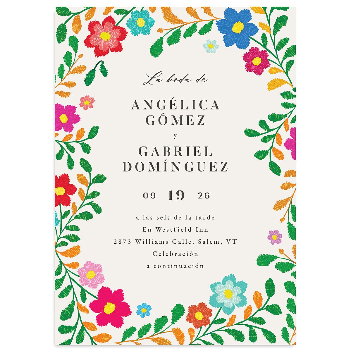 Bordados Florales Wedding Invitations