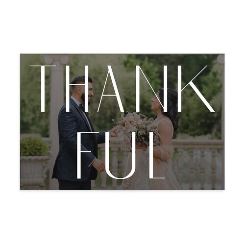 Elegant Nouveau Thank You Postcards Dark Emerald