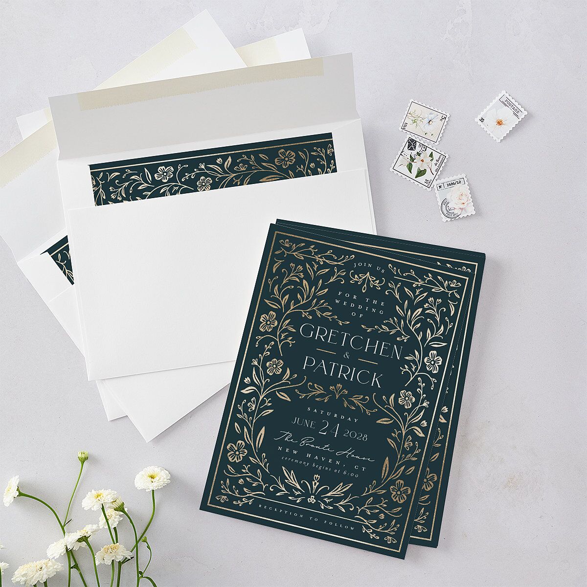 Storybook Filigree Wedding Invitations — view 4