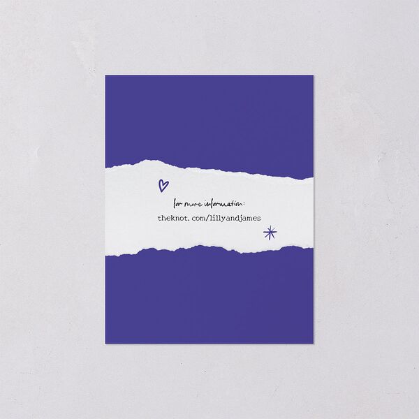 Mood Board Save the Date Petite Cards Sapphire Signature smooth Blank No