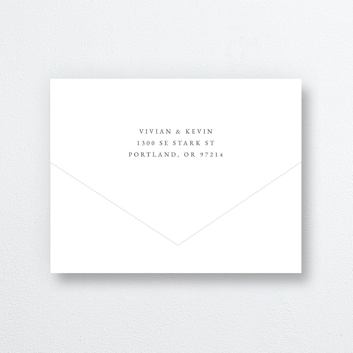 Beloved Floral All-in-One Wedding Invitations Dark Berry Signature Light Both Recipient and Return Addresses No