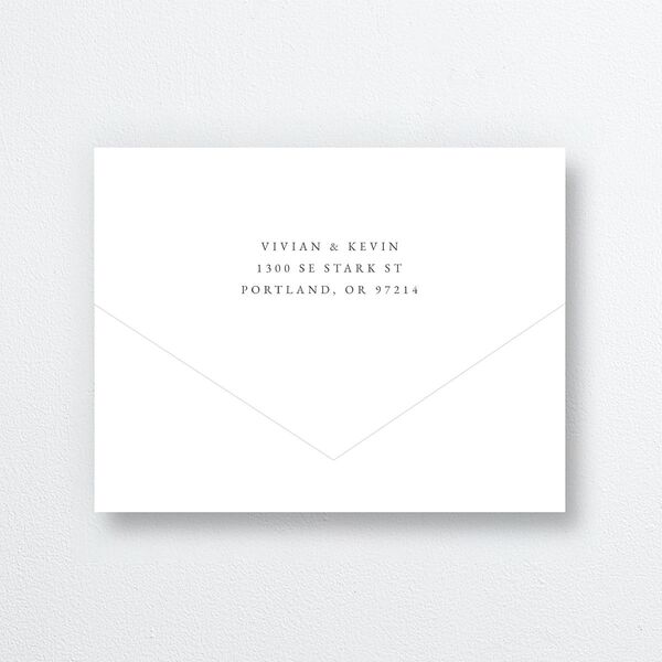 Beloved Floral All-in-One Wedding Invitations Dark Berry Signature Light Both Recipient and Return Addresses No