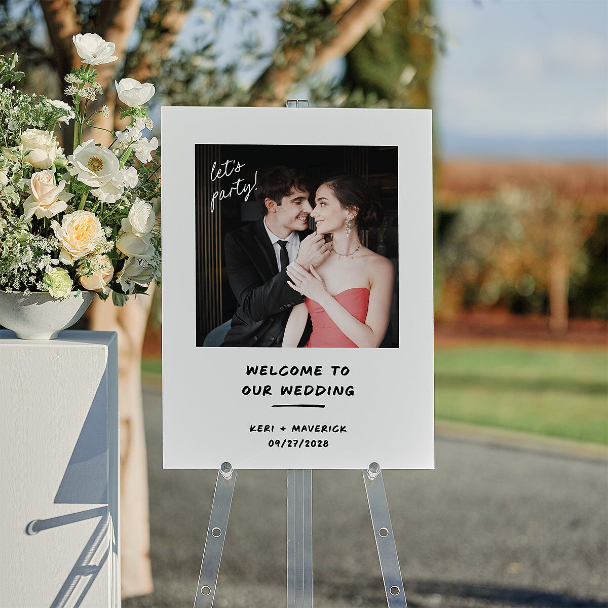Modern Writing Standard Welcome Sign Medium Snow Standard Indoor Foam Core M Welcome