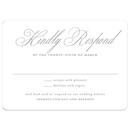 Luxury Floral Monogram Wedding Response Cards Cotton Signature Rounded