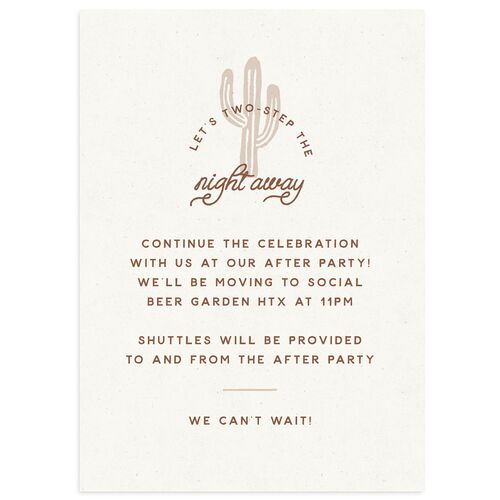 Hitched in Texas Wedding Enclosure Cards Espresso Signature Standard