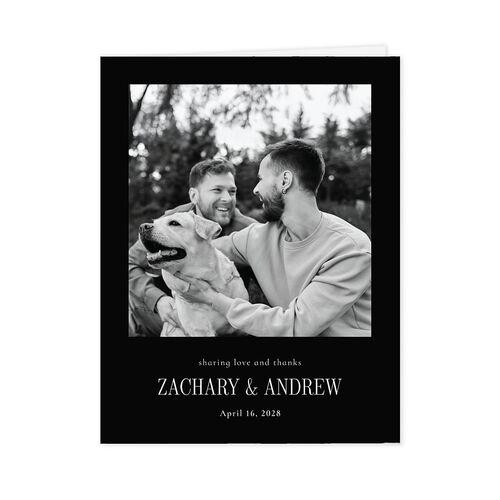 Minimal Arched Photo Thank You Cards Midnight
