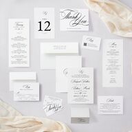 Vintage Flourish Wedding Response Cards Pure White Signature Standard