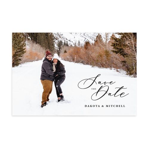 Mountain Escape Save The Date Postcards Charcoal