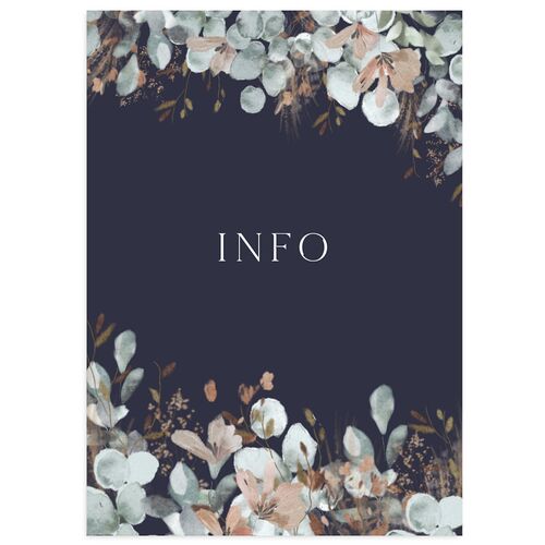 Eucalyptus Edges Wedding Enclosure Cards Gold Navy Signature Standard