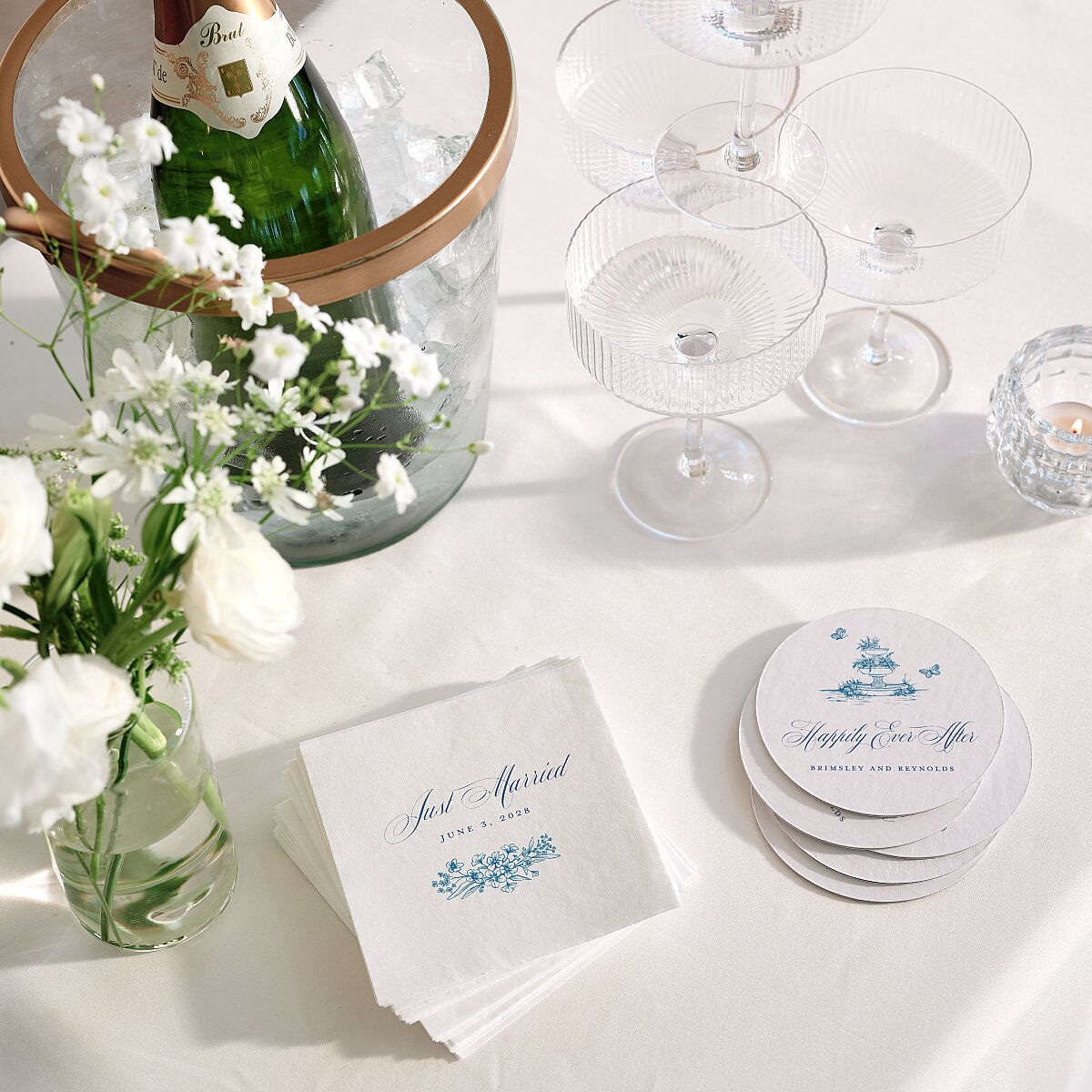 Elegant Antique Toile Frame Wedding Day Coasters by Bridgerton Cruise Cardboard Circle