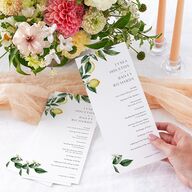 Botanical Lemon Wedding Programs Buttercup Signature