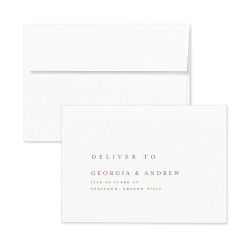 Elegant Date Response Card Envelopes Dusty Rose Rose Return Address Signature Standard