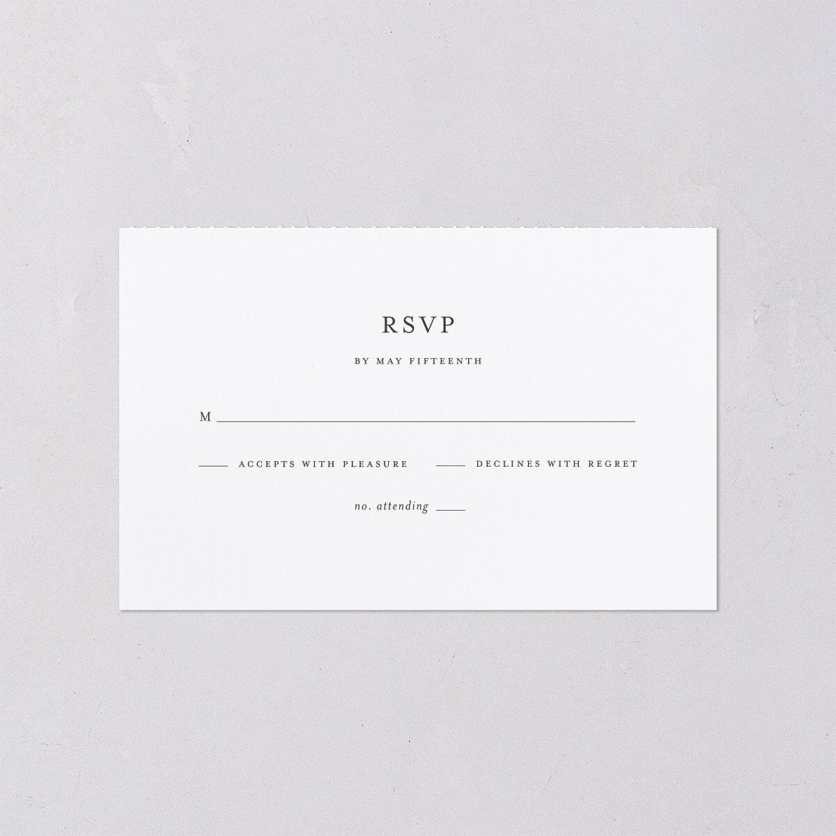 Southern Oak Tree All-in-One Wedding Invitations Pure White Signature Light Both Recipient and Return Addresses No