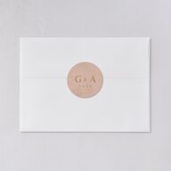 Rustic Vines Wedding Stickers Blush Circle