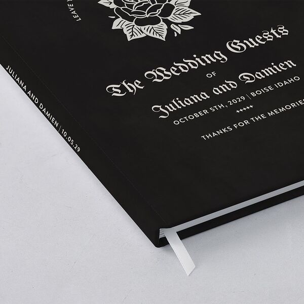 Moody Gothic Rose Guest Books Midnight