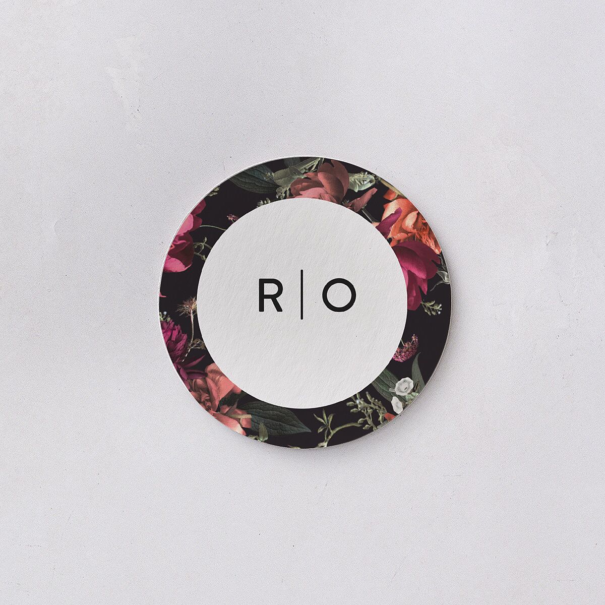 Blooming Botanical Coasters Midnight Cardboard Circle