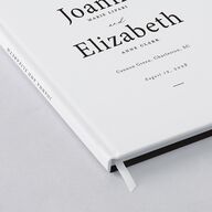 Refined Wedding Guest Book Pure White