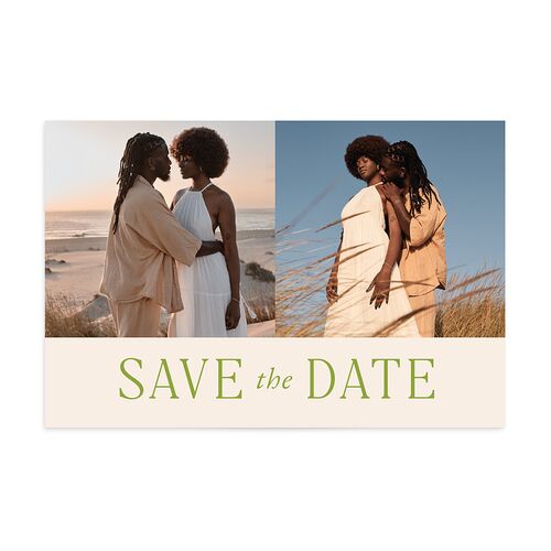 Modern Editorial Wedding Date Save the Date Postcards Meadow