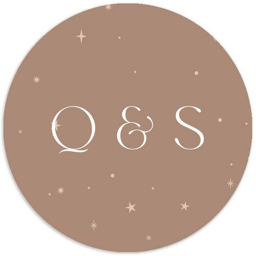 Celestial Arch Wedding Stickers Fawn Circle