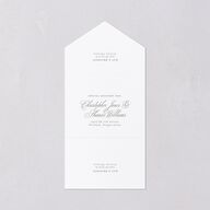 Luxury Floral Monogram All-in-One Wedding Invitations Cotton Signature Light Both Recipient and Return Addresses No