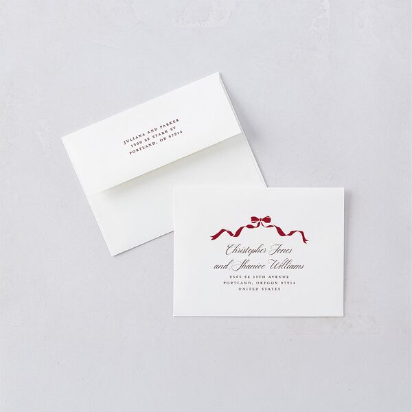 Very Married Christmas Photo Gallery Thank You Cards Burgundy