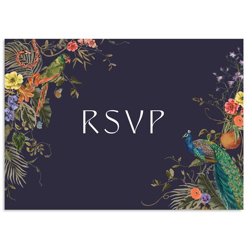 Wild About You Wedding Response Cards Dark Navy Signature Standard
