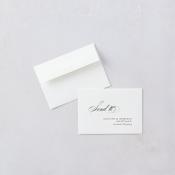 Classic Flourish Wedding Response Cards Pure White Signature Standard