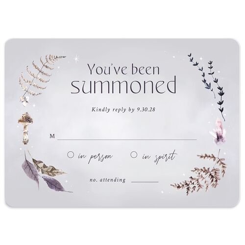 Crystal Forest Wedding Response Cards Regency Signature Rounded