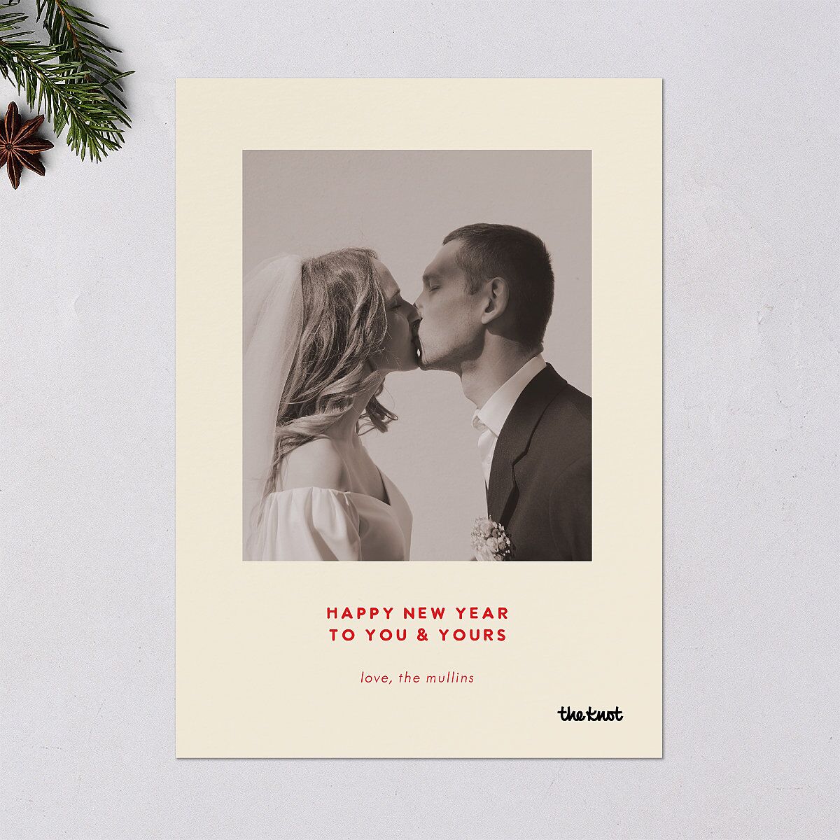 Bold Year Photo Series Holiday Cards Candy Pink Signature Blank Standard