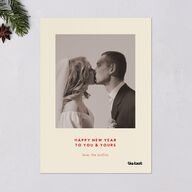 Bold Year Photo Series Holiday Cards Candy Pink Signature Blank Standard