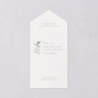 Elegant Pastel Floral All-in-One Wedding Invitations Pure White Signature Light Both Recipient and Return Addresses No