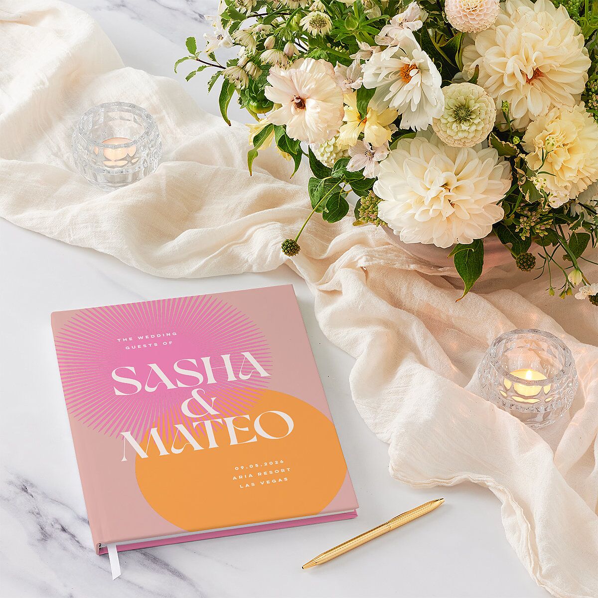Retro Sunburst Guest Books Lily