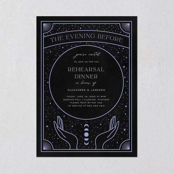 Written In The Stars Rehearsal Dinner Invitations Midnight Signature Blank Standard