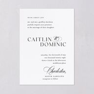 Classic Flourish Wedding Invitations Pure White Signature Blank No Standard
