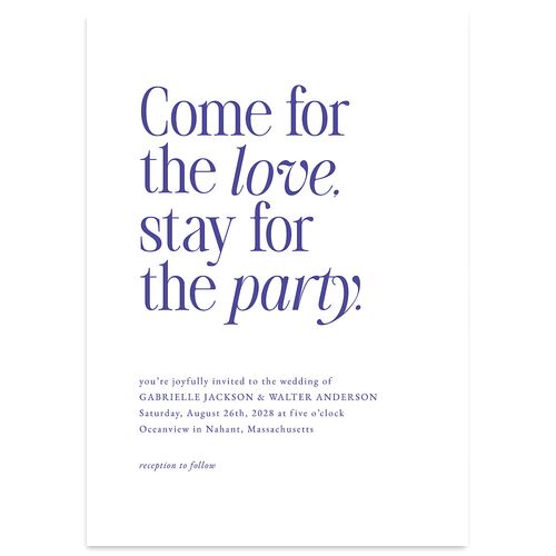 Stay For The Party Wedding Invitations Maritime Signature Blank No Standard
